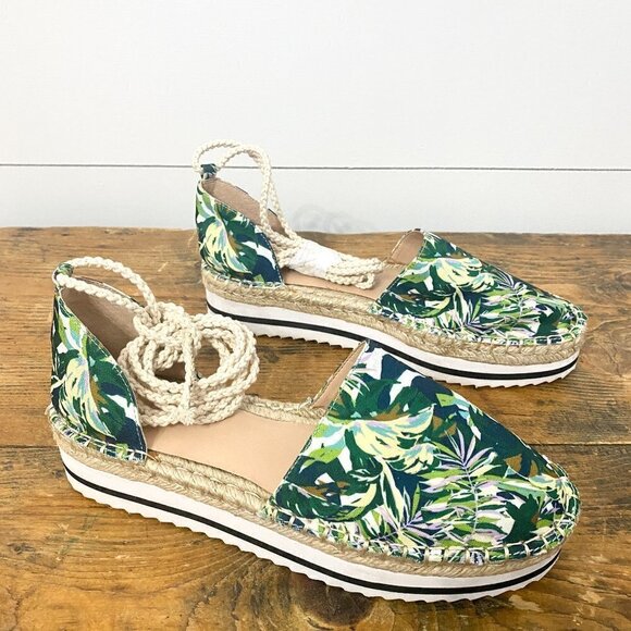 JLO (Jennifer Lopez) Larenn Tropical Jungle Espadrilles, Women’s Size 7.5 M - Picture 3 of 11